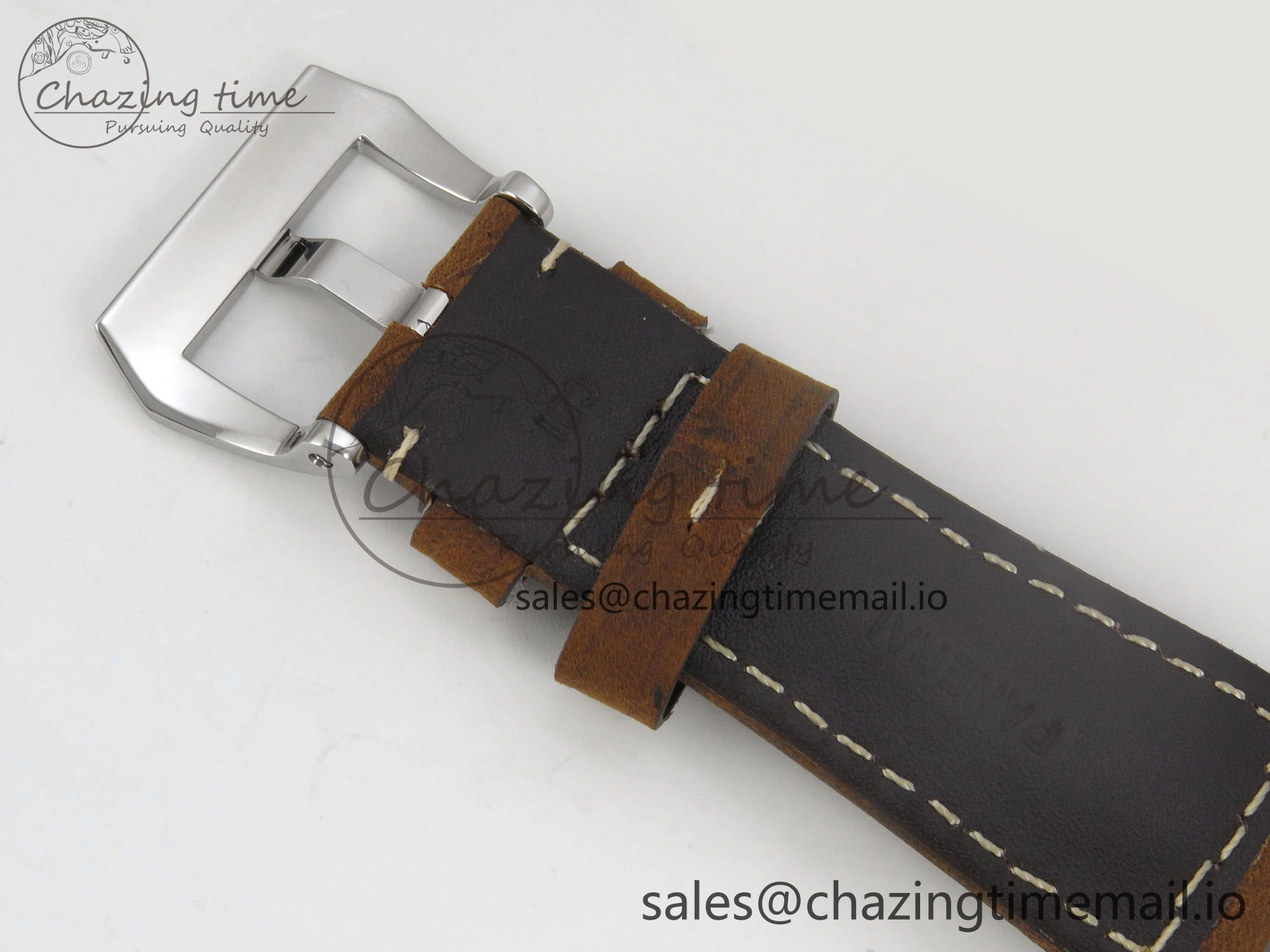 PAM1384 HWF 1:1 Best Edition Gray Dial On Brown ASSO Leather Strap A6497