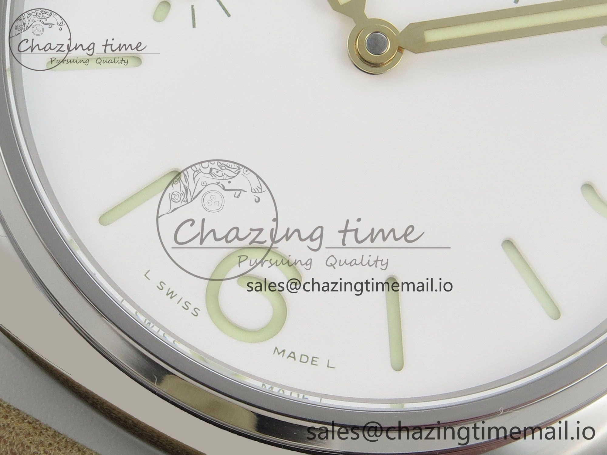 PAM1384 HWF 1:1 Best Edition White Dial On Brown ASSO Leather Strap A6497