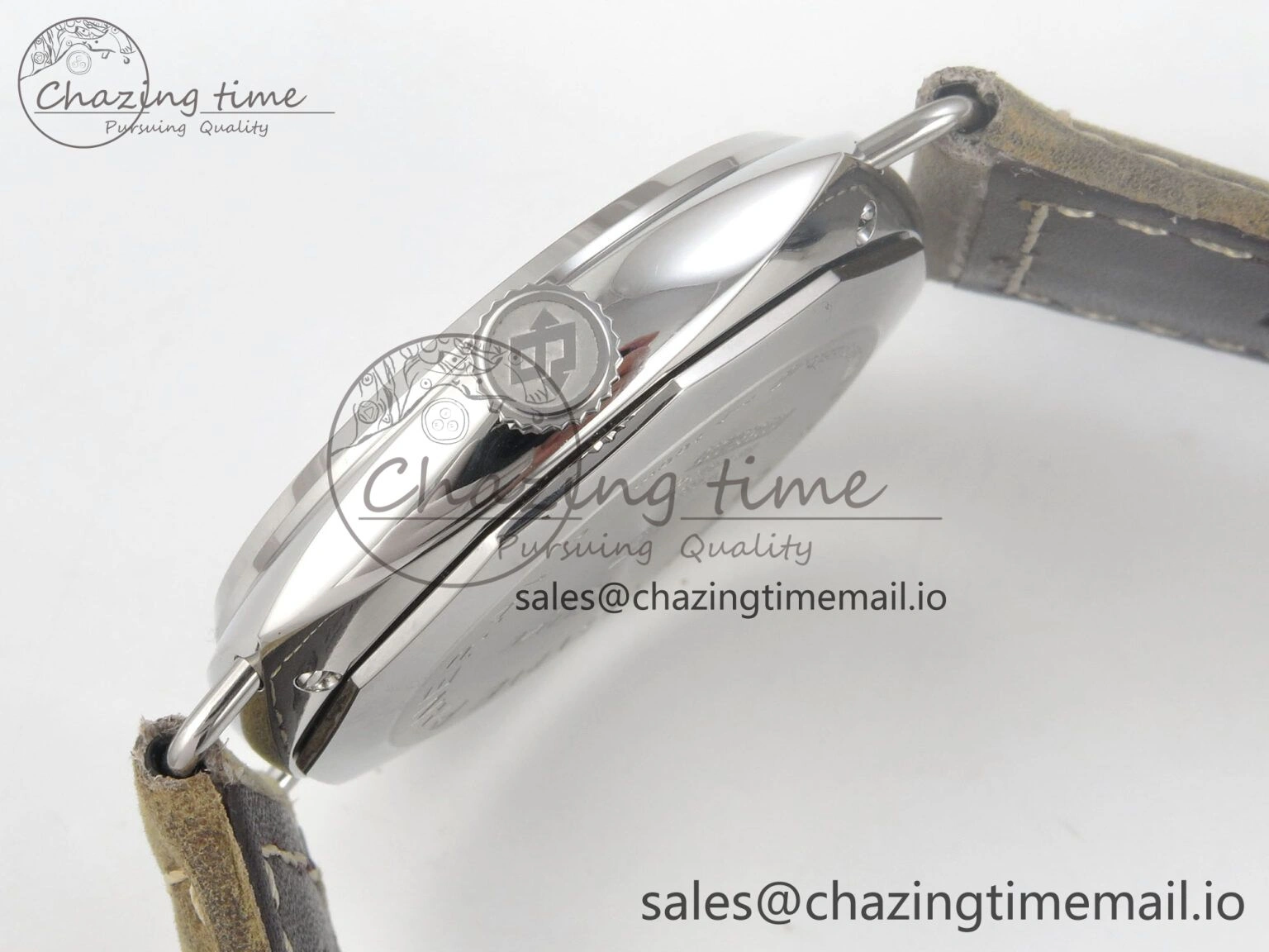 PAM1384 HWF 1:1 Best Edition White Dial On Brown ASSO Leather Strap A6497