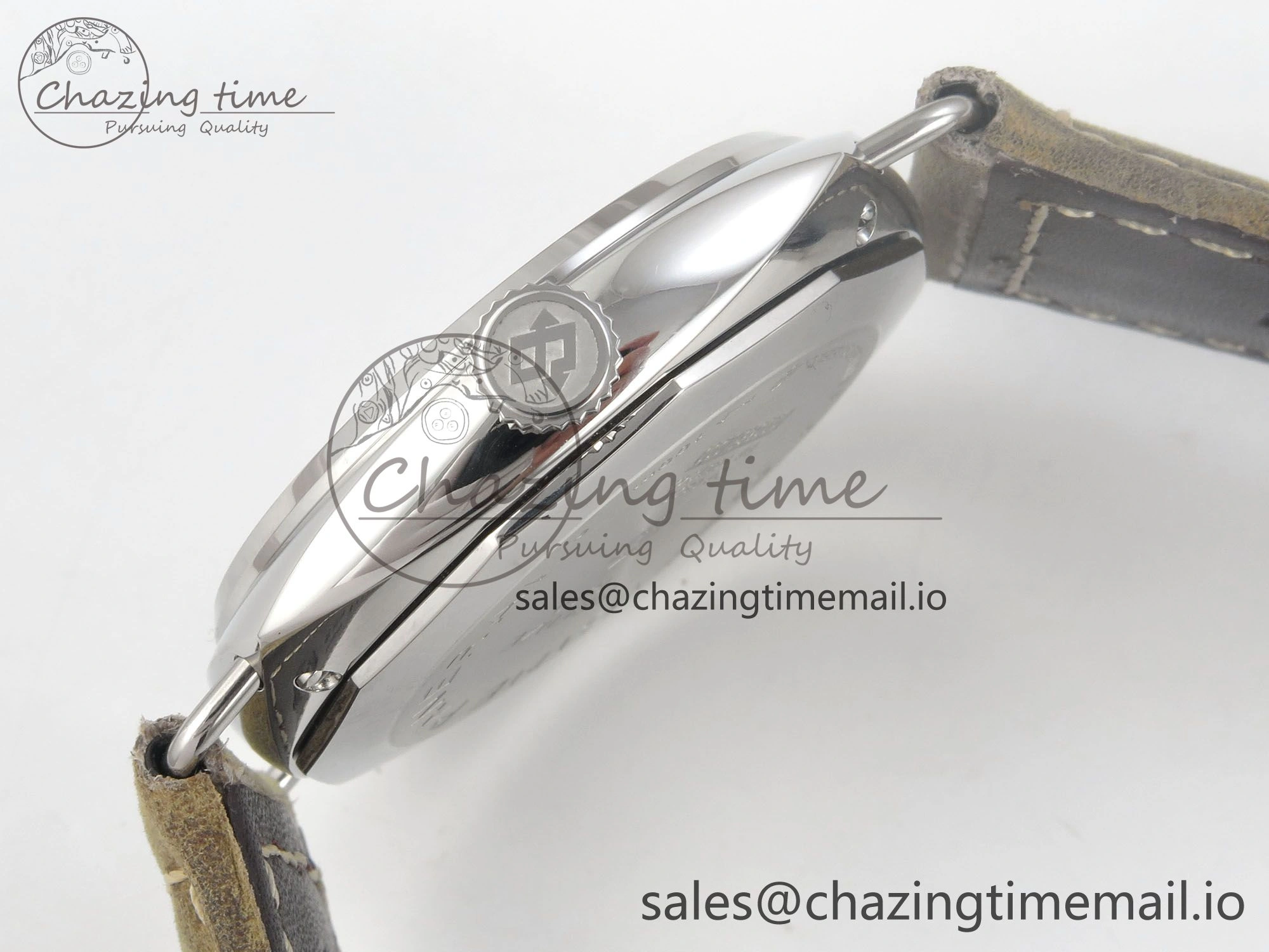 PAM1384 HWF 1:1 Best Edition White Dial On Brown ASSO Leather Strap A6497