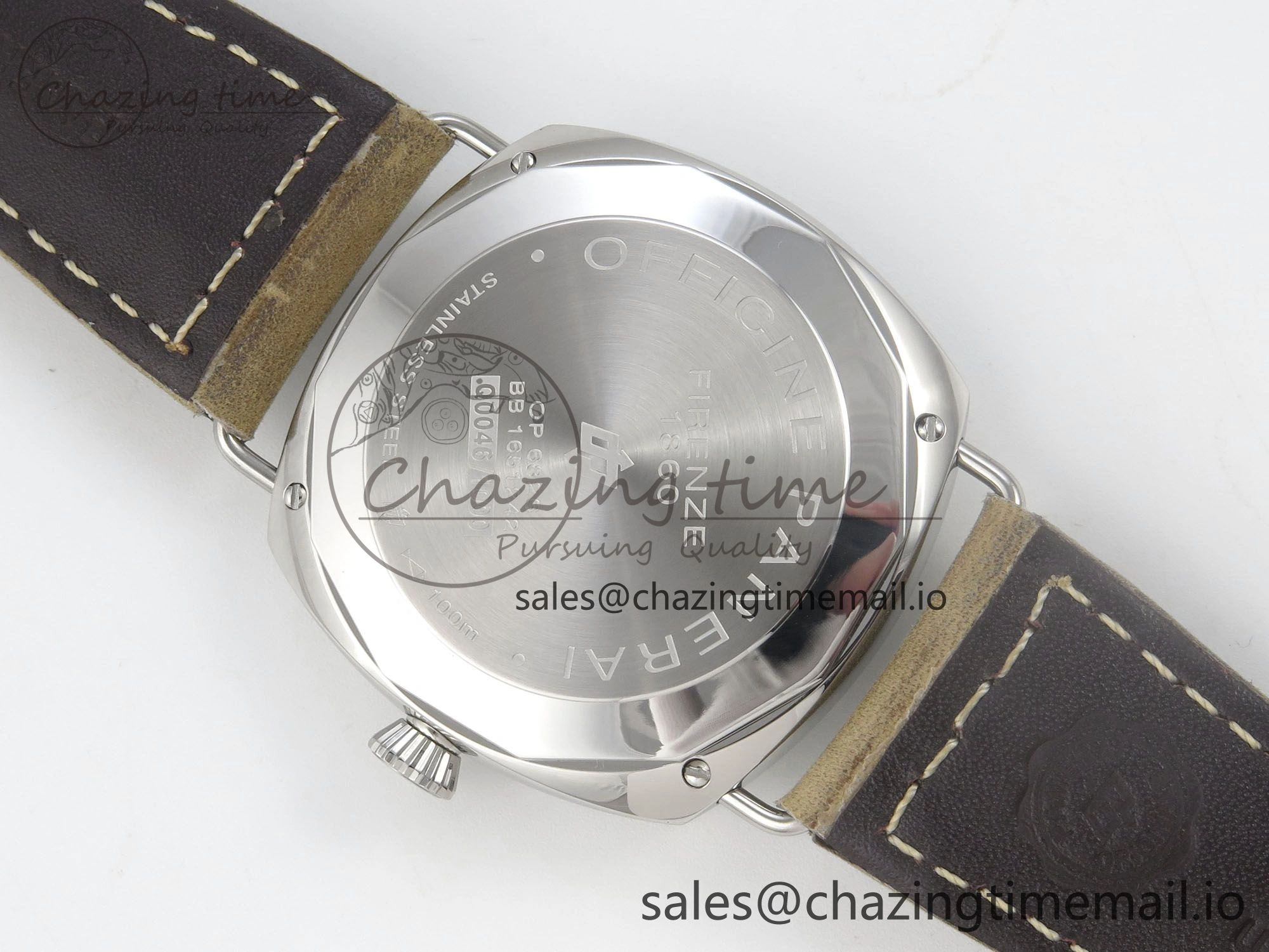 PAM1384 HWF 1:1 Best Edition White Dial On Brown ASSO Leather Strap A6497