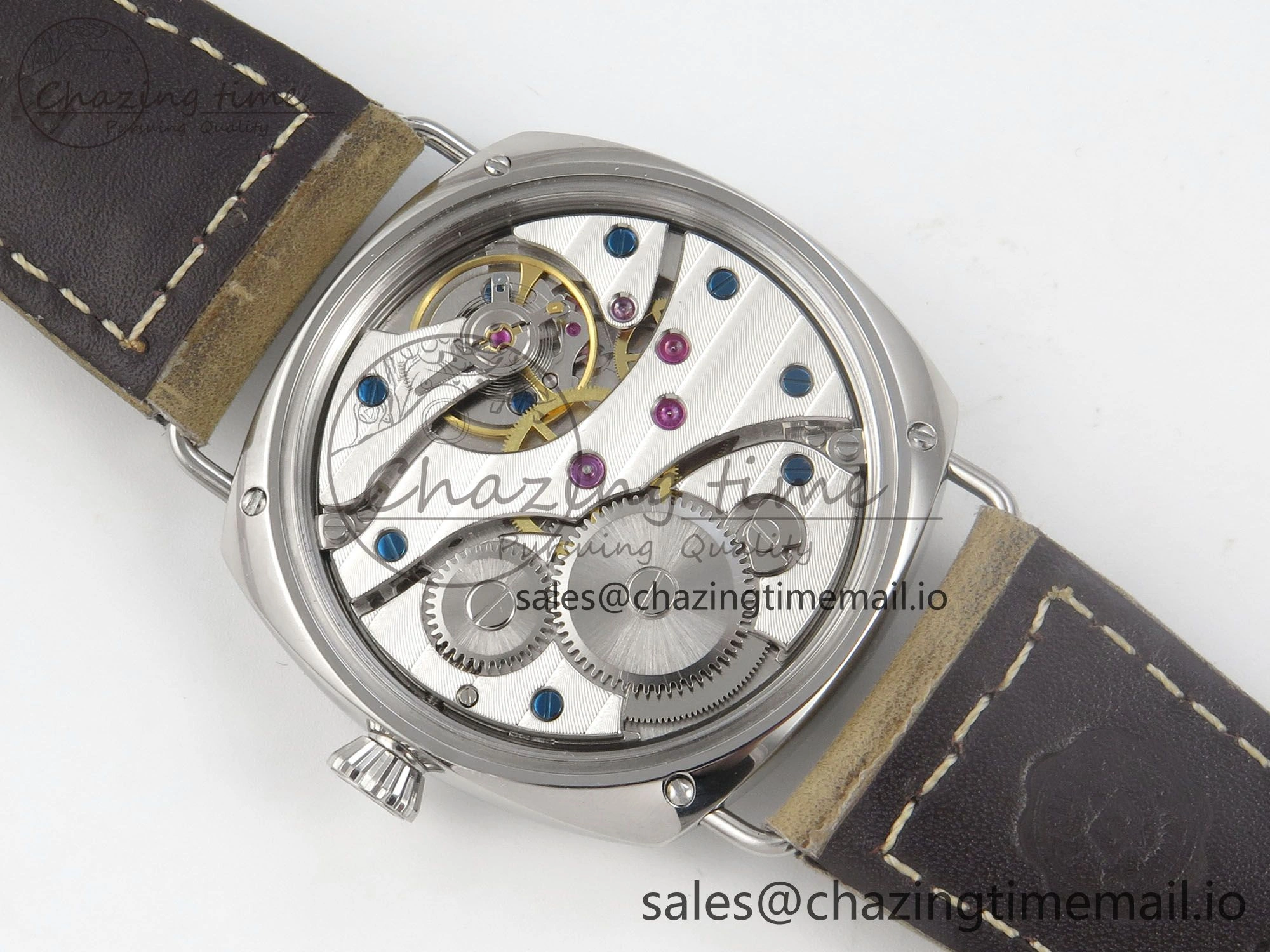 PAM1384 HWF 1:1 Best Edition White Dial On Brown ASSO Leather Strap A6497
