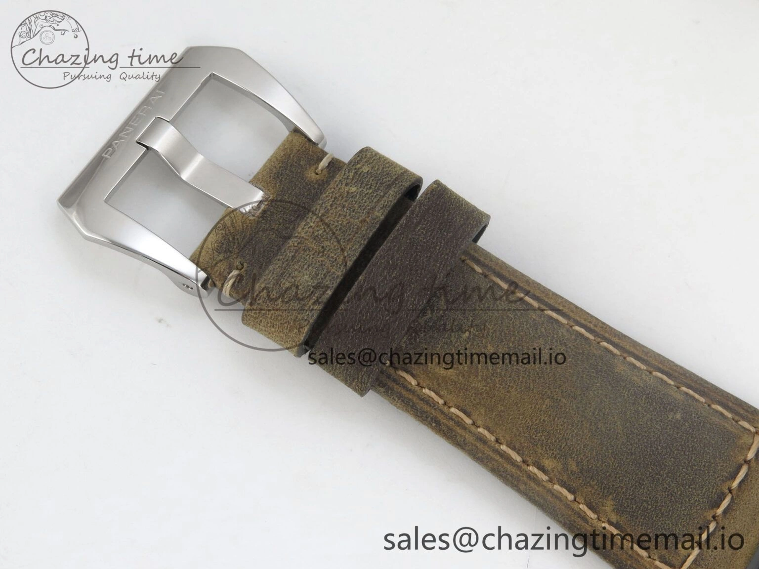 PAM1384 HWF 1:1 Best Edition White Dial On Brown ASSO Leather Strap A6497