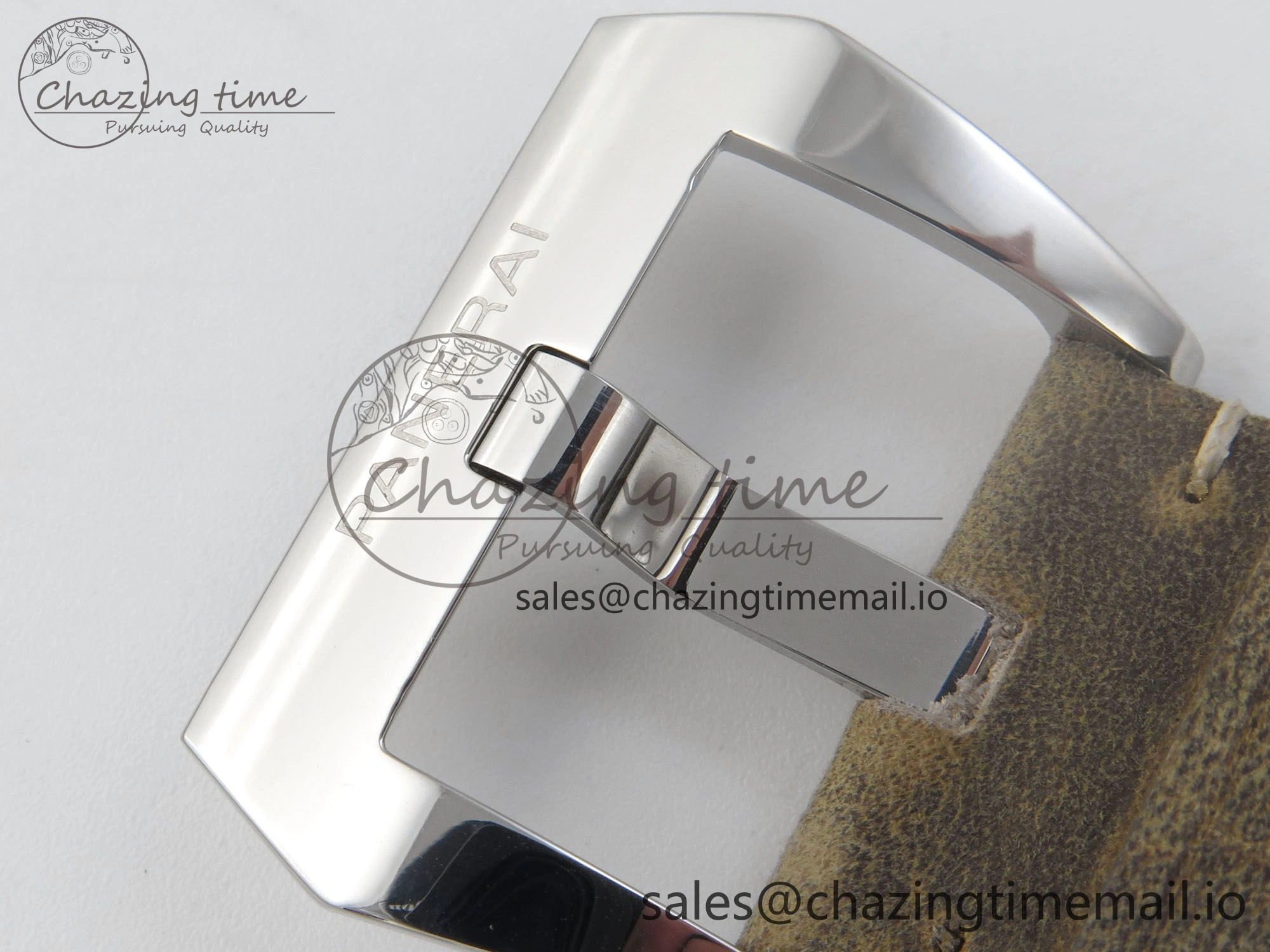 PAM1384 HWF 1:1 Best Edition White Dial On Brown ASSO Leather Strap A6497