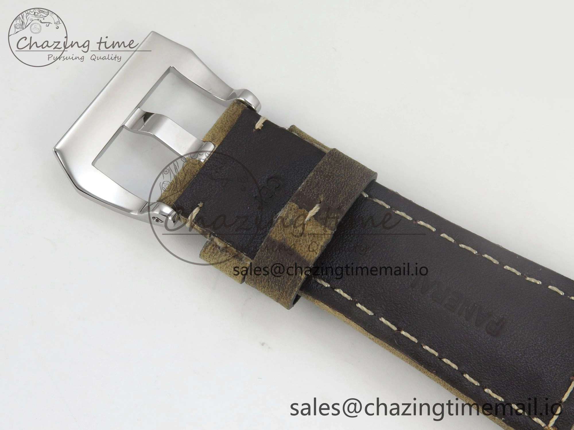 PAM1384 HWF 1:1 Best Edition White Dial On Brown ASSO Leather Strap A6497
