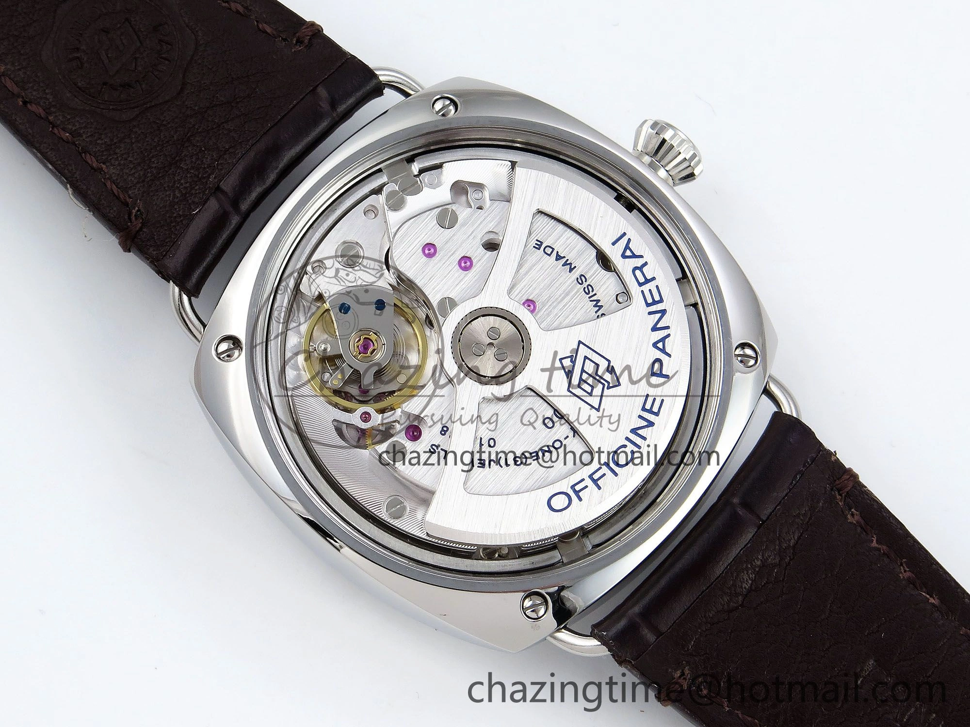 PAM1386 Radiomir 40mm VSF 1:1 Best Edition Green Dial on Brown Leather Strap P900