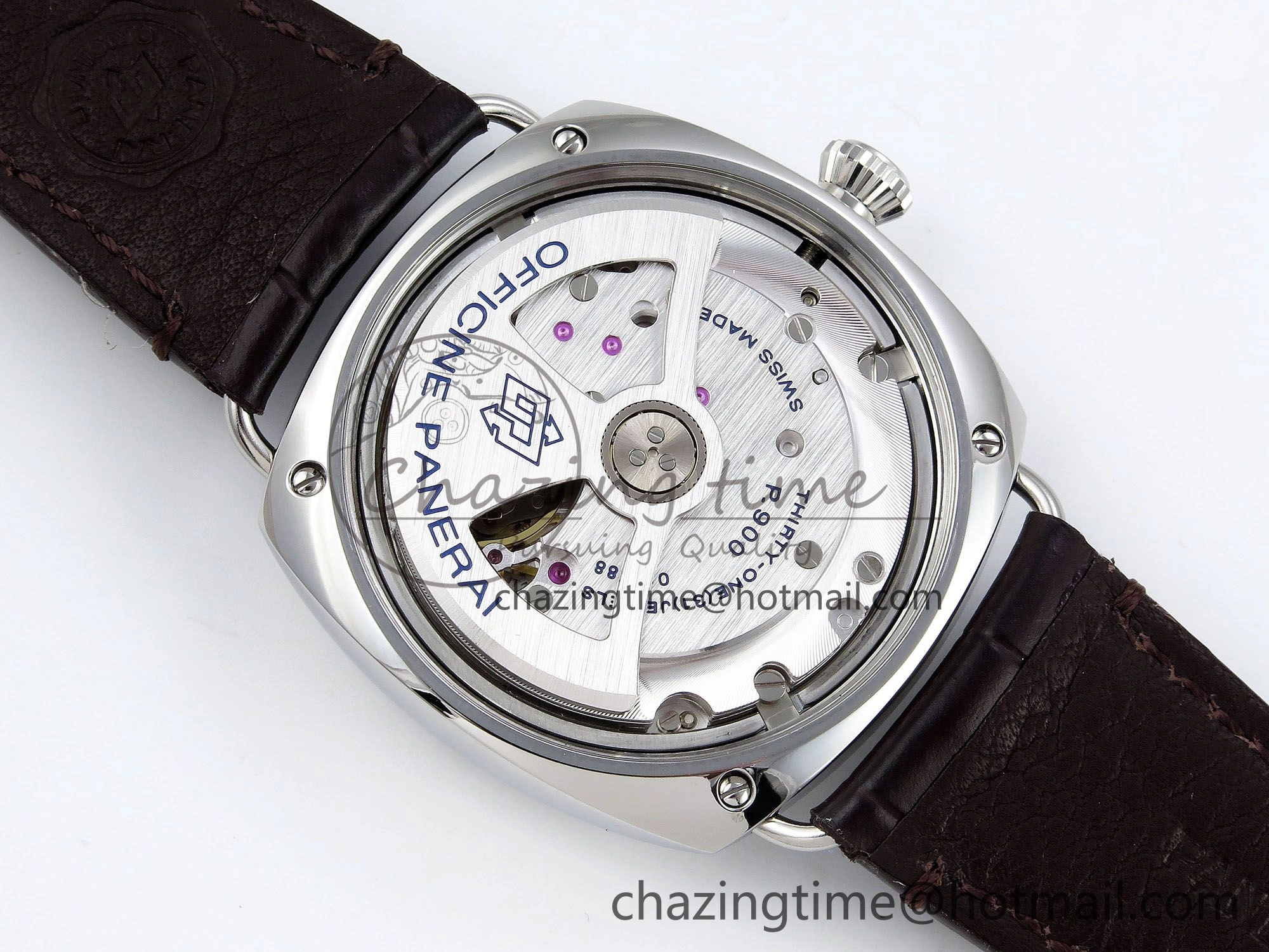 PAM1386 Radiomir 40mm VSF 1:1 Best Edition Green Dial on Brown Leather Strap P900