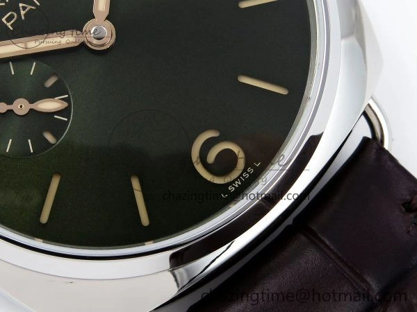 PAM1386 Radiomir 40mm VSF 1:1 Best Edition Green Dial on Brown Leather Strap P900
