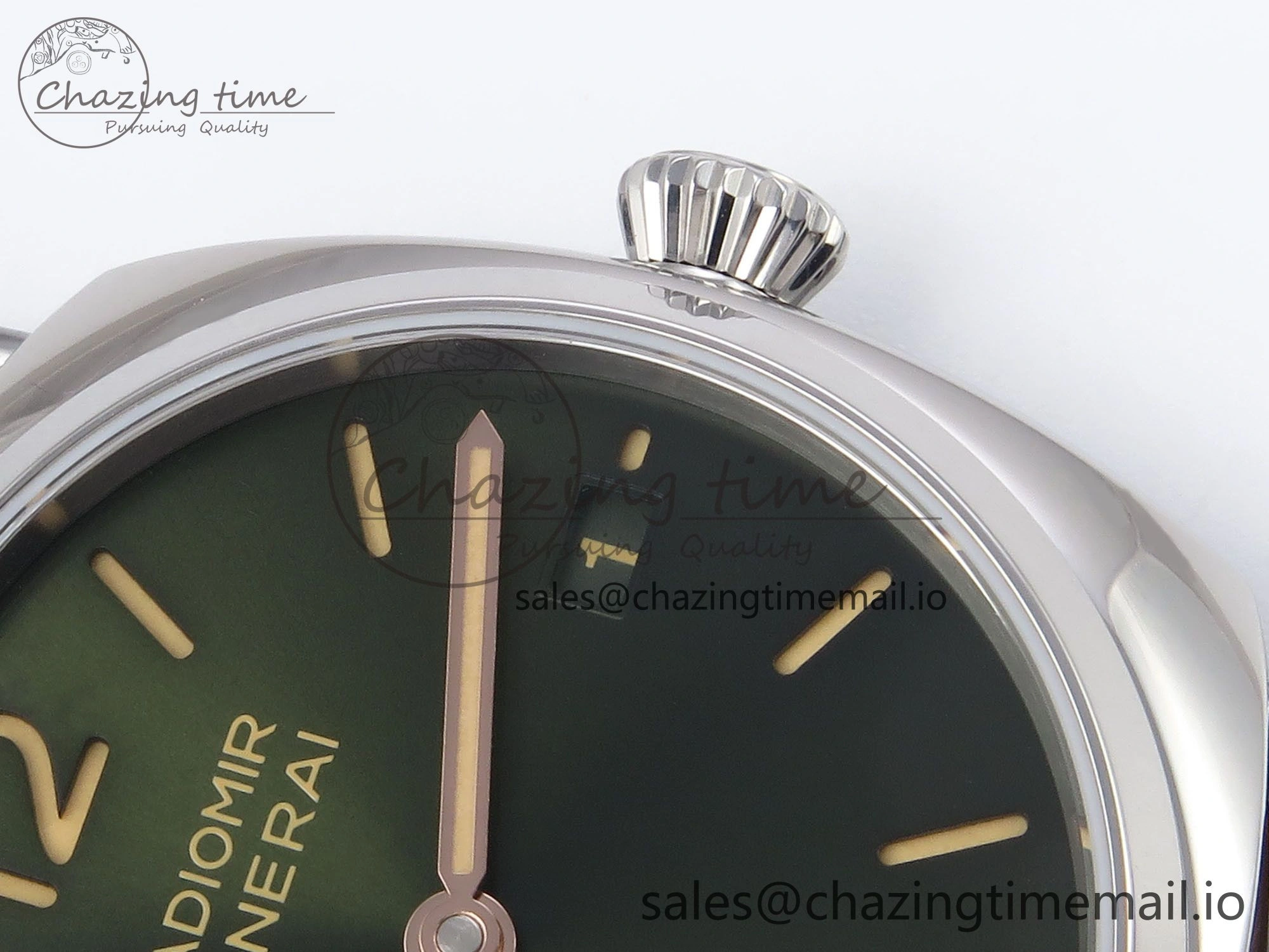 PAM1386 Y Radiomir TTF 1:1 Best Edition Green Dial on Brown Leather Strap P900