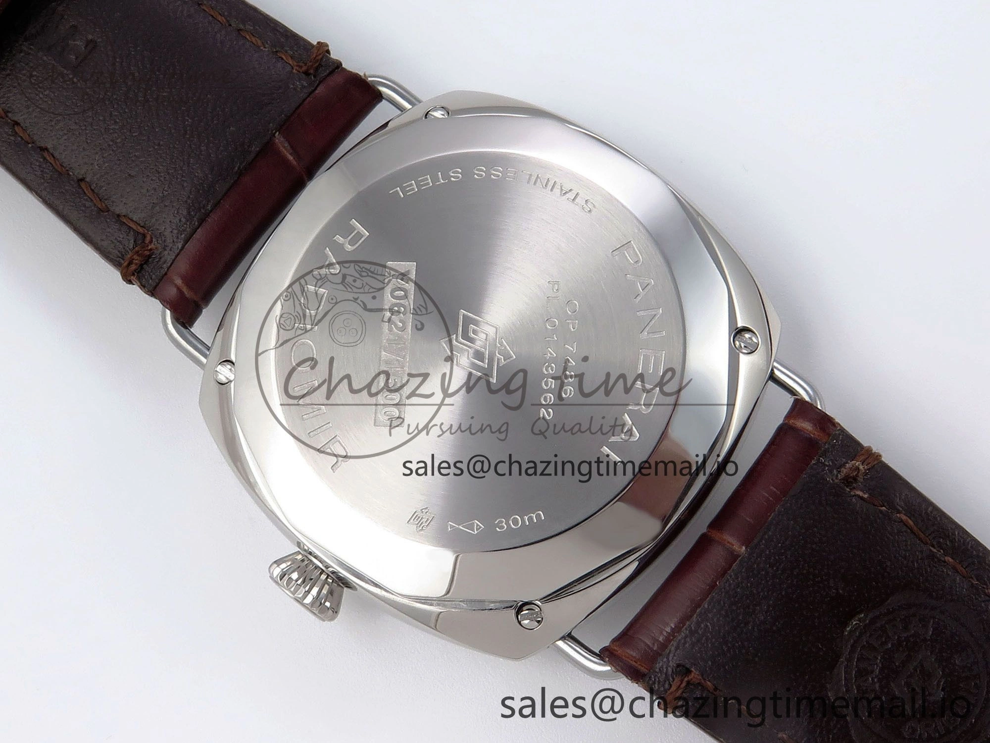 PAM1386 Y Radiomir TTF 1:1 Best Edition Green Dial on Brown Leather Strap P900