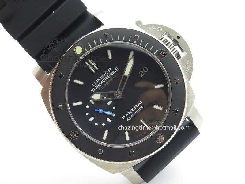 PAM1389 Q SF Best Edition on Black Dial On Black Rubber Strap P9010 Clone
