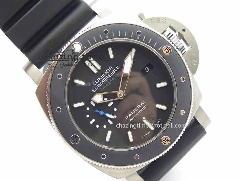 PAM1389 Titanium Lite XF Best Edition Black Dial On Black Rubber Strap P.9010