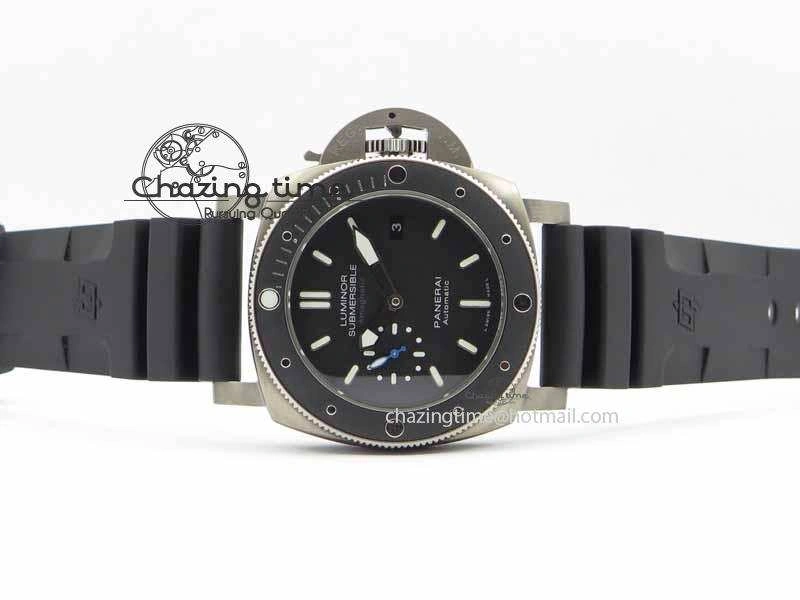 PAM1389 Titanium Lite XF Best Edition Black Dial On Black Rubber Strap P.9010
