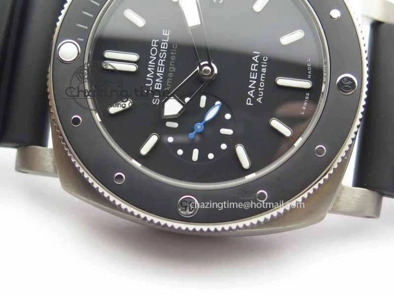 PAM1389 Titanium Lite XF Best Edition Black Dial On Black Rubber Strap P.9010