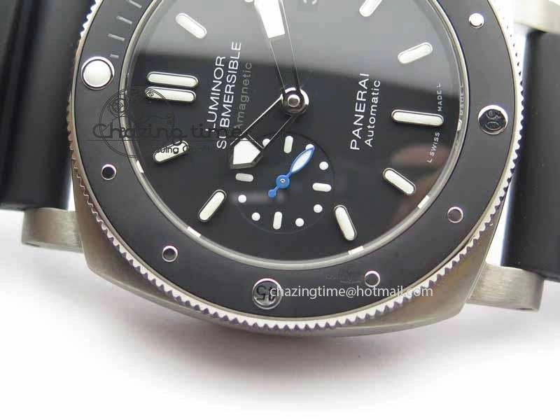 PAM1389 Titanium Lite XF Best Edition Black Dial On Black Rubber Strap P.9010