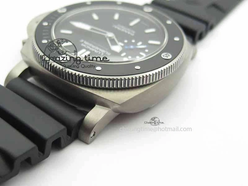 PAM1389 Titanium Lite XF Best Edition Black Dial On Black Rubber Strap P.9010