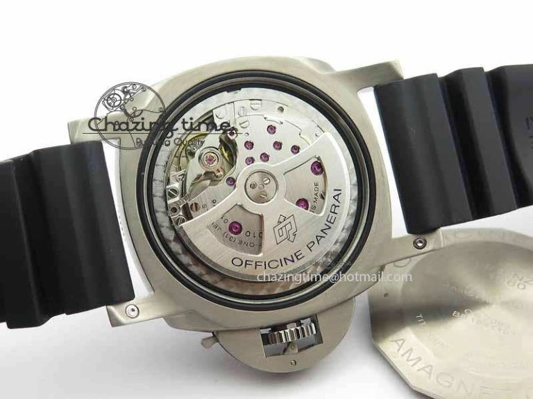 PAM1389 Titanium XF Best Edition Black Ceramic Bezel Black Dial On Black Rubber Strap P.9010