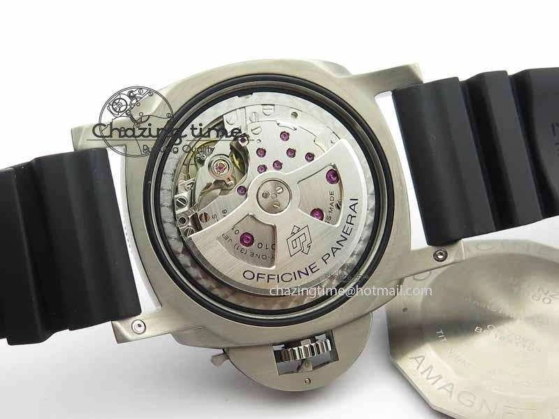 PAM1389 Titanium XF Best Edition Black Ceramic Bezel Black Dial On Black Rubber Strap P.9010