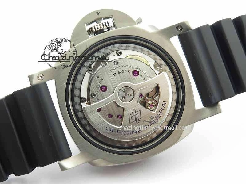 PAM1389 Titanium XF Best Edition Black Ceramic Bezel Black Dial On Black Rubber Strap P.9010
