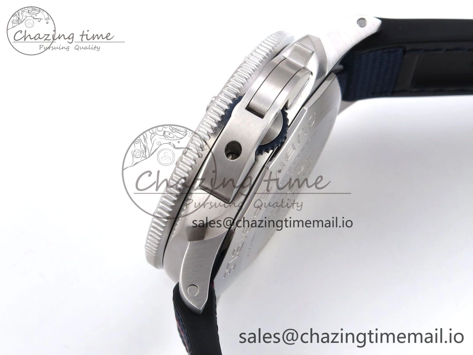 PAM1391 Luna Rossa Submersible VSF 1:1 Best Edition on Blue Fabric Strap P900