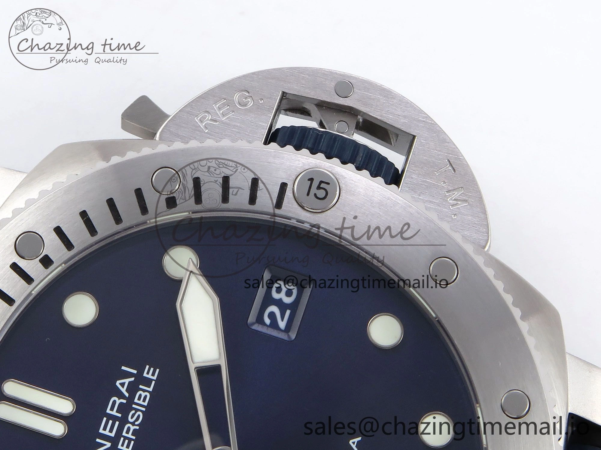 PAM1391 Luna Rossa Submersible VSF 1:1 Best Edition on Blue Fabric Strap P900