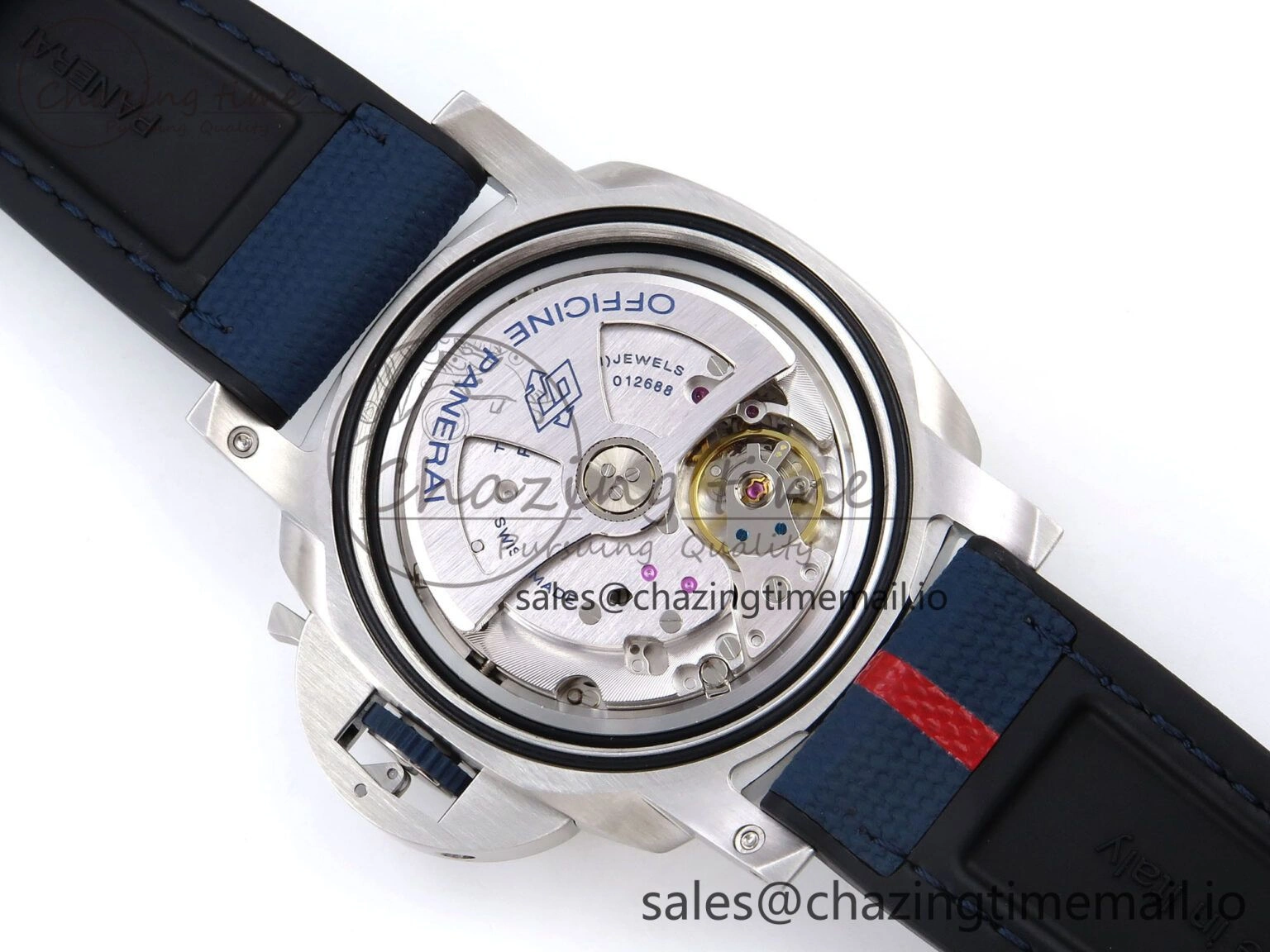 PAM1391 Luna Rossa Submersible VSF 1:1 Best Edition on Blue Fabric Strap P900