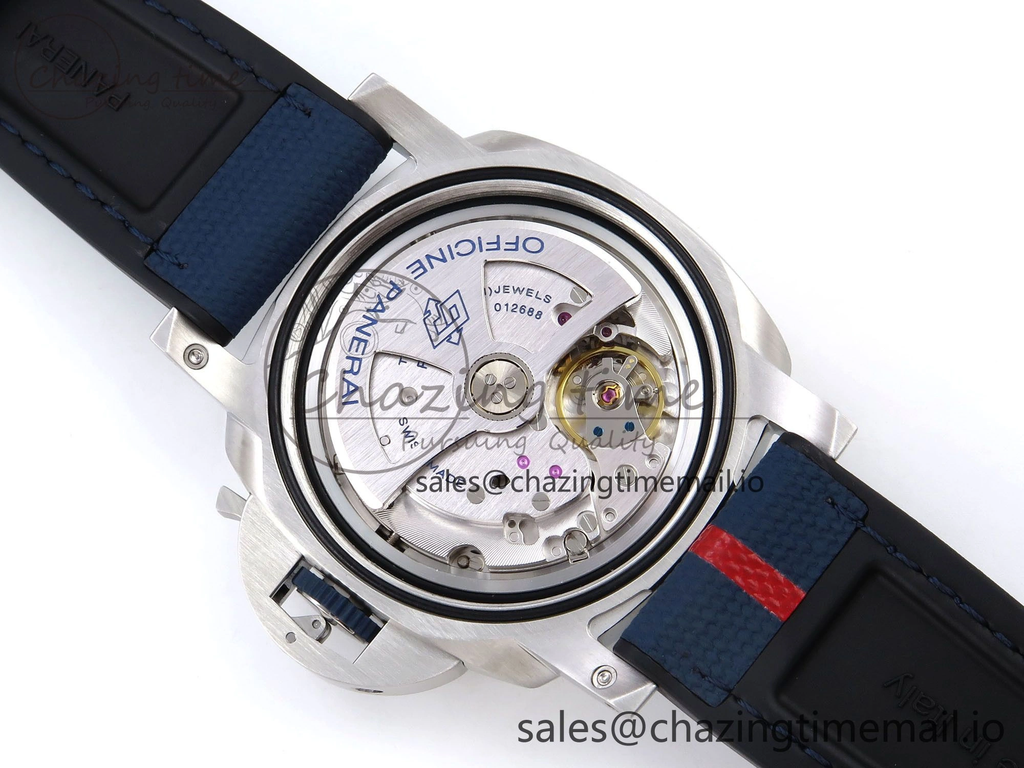 PAM1391 Luna Rossa Submersible VSF 1:1 Best Edition on Blue Fabric Strap P900