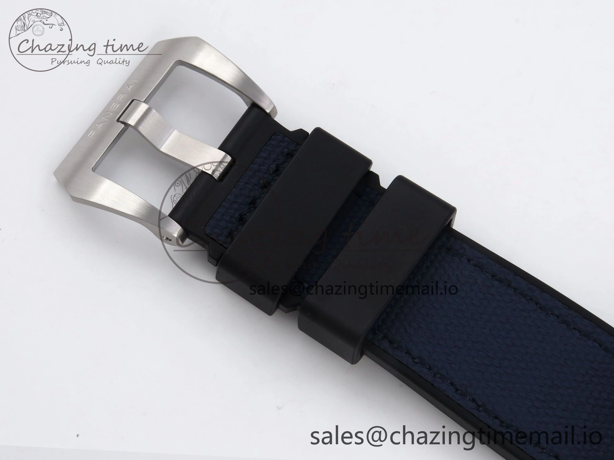 PAM1391 Luna Rossa Submersible VSF 1:1 Best Edition on Blue Fabric Strap P900