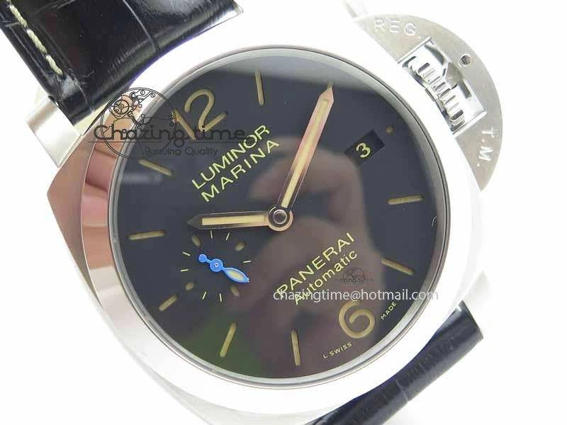 PAM1392 S ZF 1:1 Best Edition Black Dial On Black Leather Strap P9010
