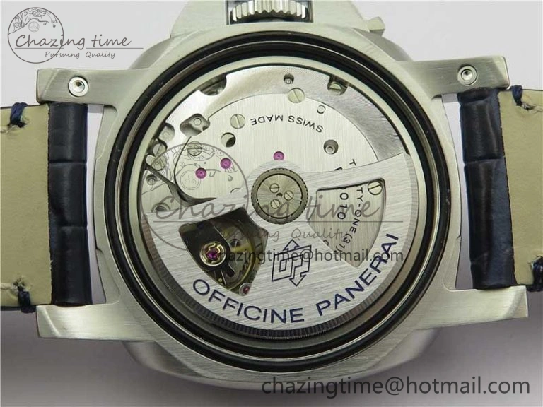PAM1393 VSF 1:1 Best Edition Blue Dial on Leather Strap P.9010 Clone