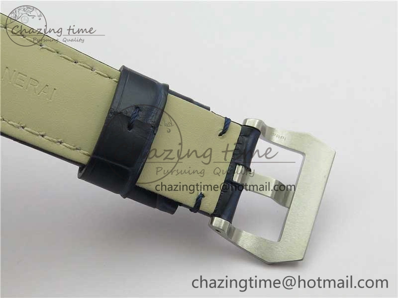 PAM1393 VSF 1:1 Best Edition Blue Dial on Leather Strap P.9010 Clone