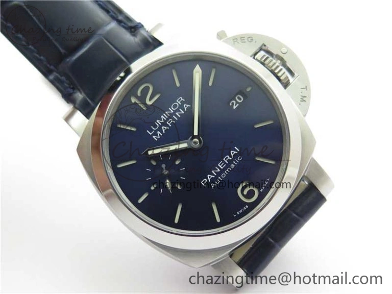 PAM1393 VSF 1:1 Best Edition Blue Dial on Leather Strap P.9010 Clone