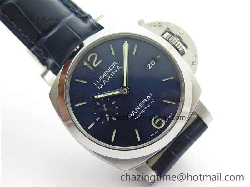 PAM1393 VSF 1:1 Best Edition Blue Dial on Leather Strap P.9010 Clone