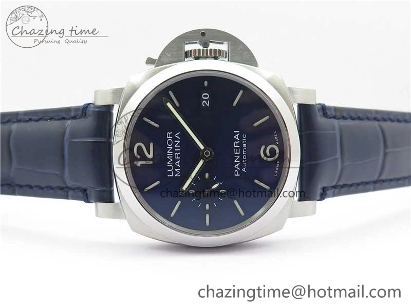 PAM1393 VSF 1:1 Best Edition Blue Dial on Leather Strap P.9010 Clone