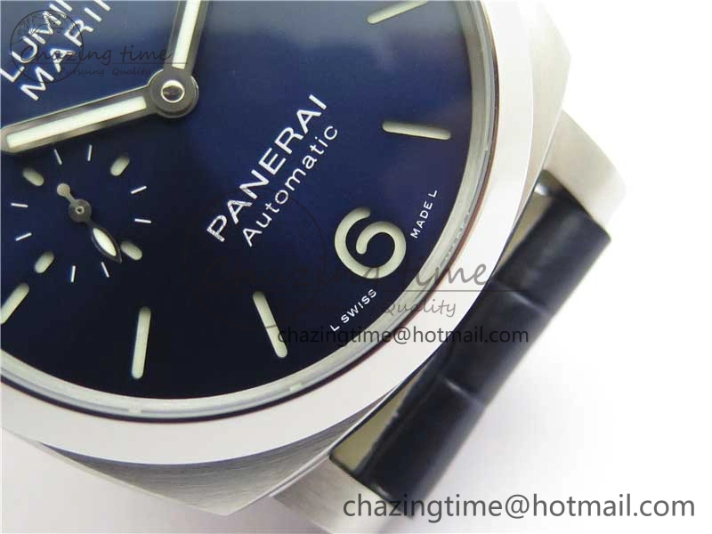 PAM1393 VSF 1:1 Best Edition Blue Dial on Leather Strap P.9010 Clone
