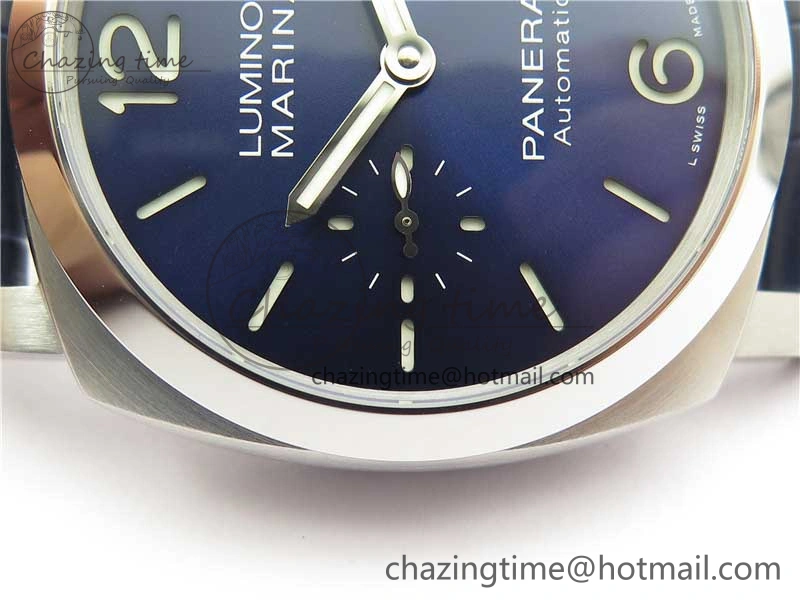 PAM1393 VSF 1:1 Best Edition Blue Dial on Leather Strap P.9010 Clone