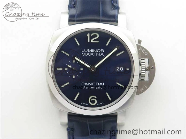 PAM1393 VSF 1:1 Best Edition Blue Dial on Leather Strap P.9010 Clone