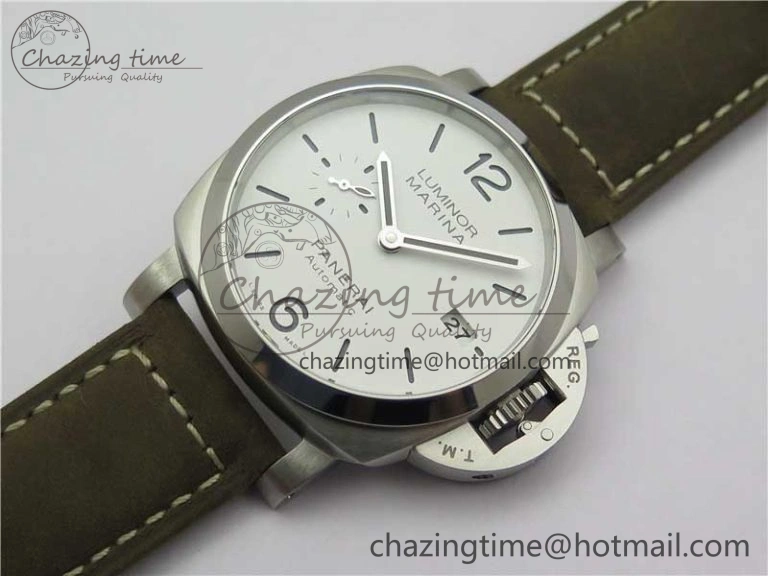 PAM1394 VSF 1:1 Best Edition White Dial on Brown Asso Strap P.9010 Clone