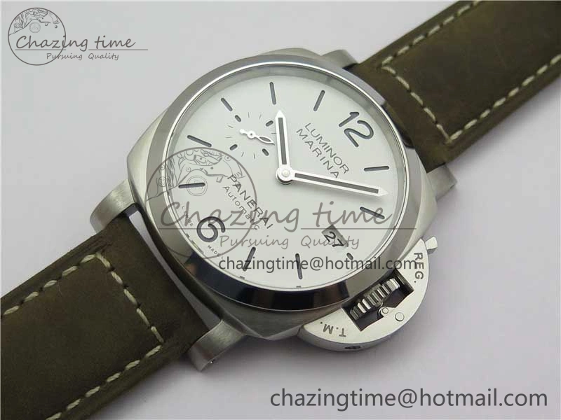 PAM1394 VSF 1:1 Best Edition White Dial on Brown Asso Strap P.9010 Clone