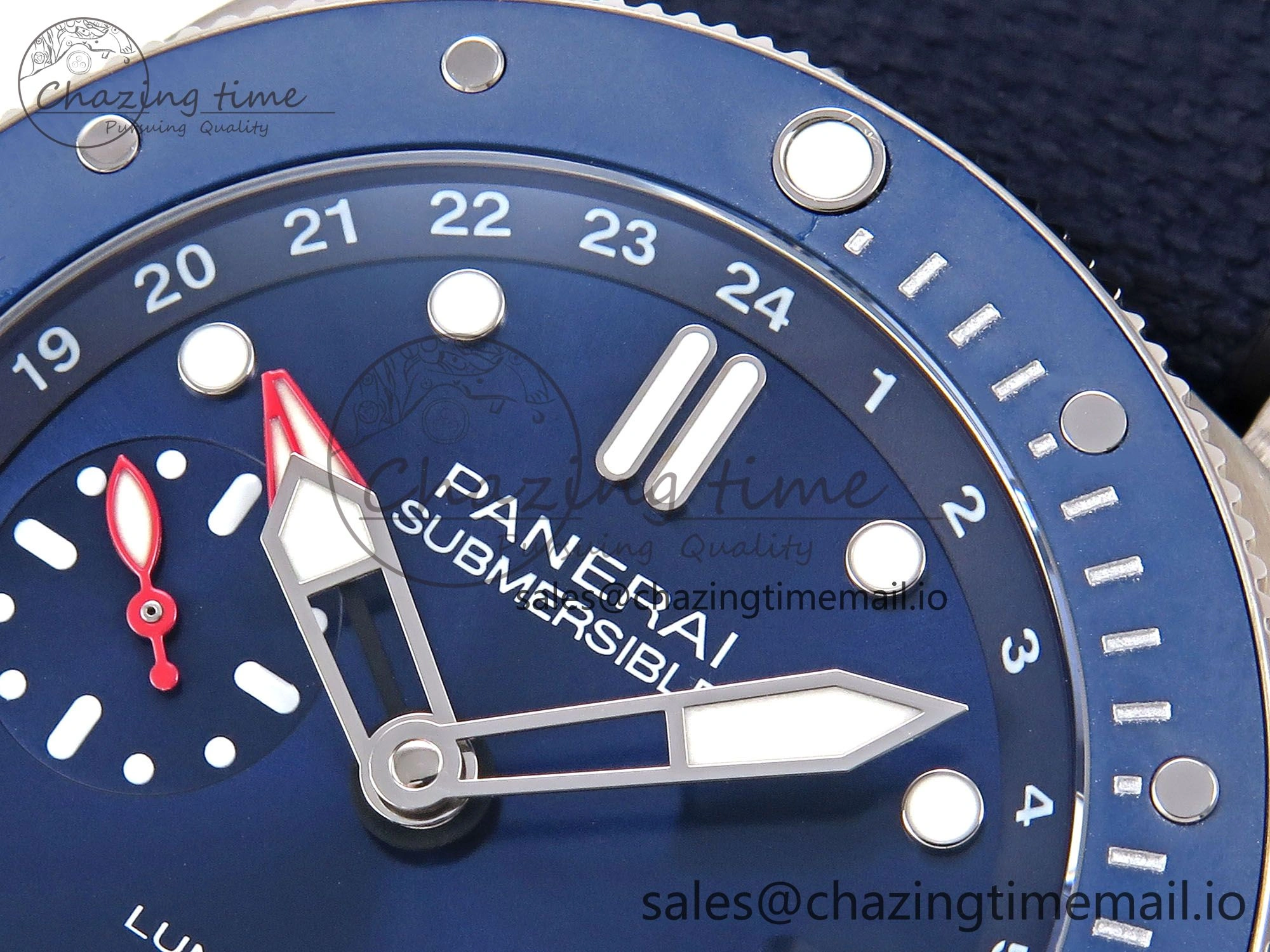 PAM1507 Luna Rossa Submersible VSF 1:1 Best Edition on Blue Fabric Strap P900