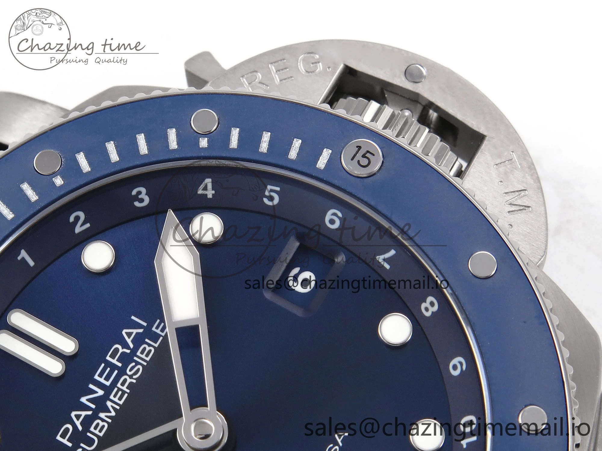 PAM1507 Luna Rossa Submersible VSF 1:1 Best Edition on Blue Fabric Strap P900