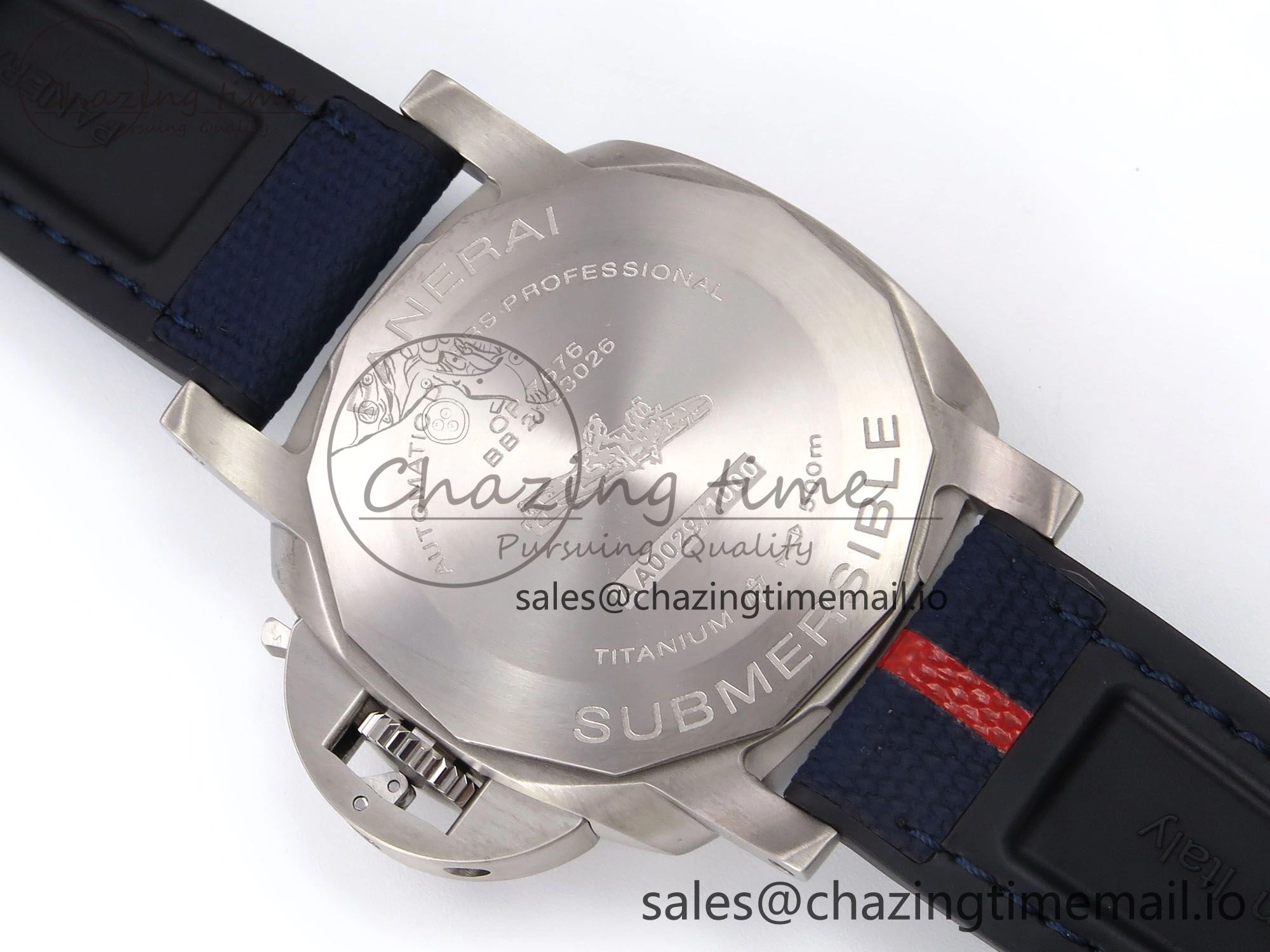 PAM1507 Luna Rossa Submersible VSF 1:1 Best Edition on Blue Fabric Strap P900