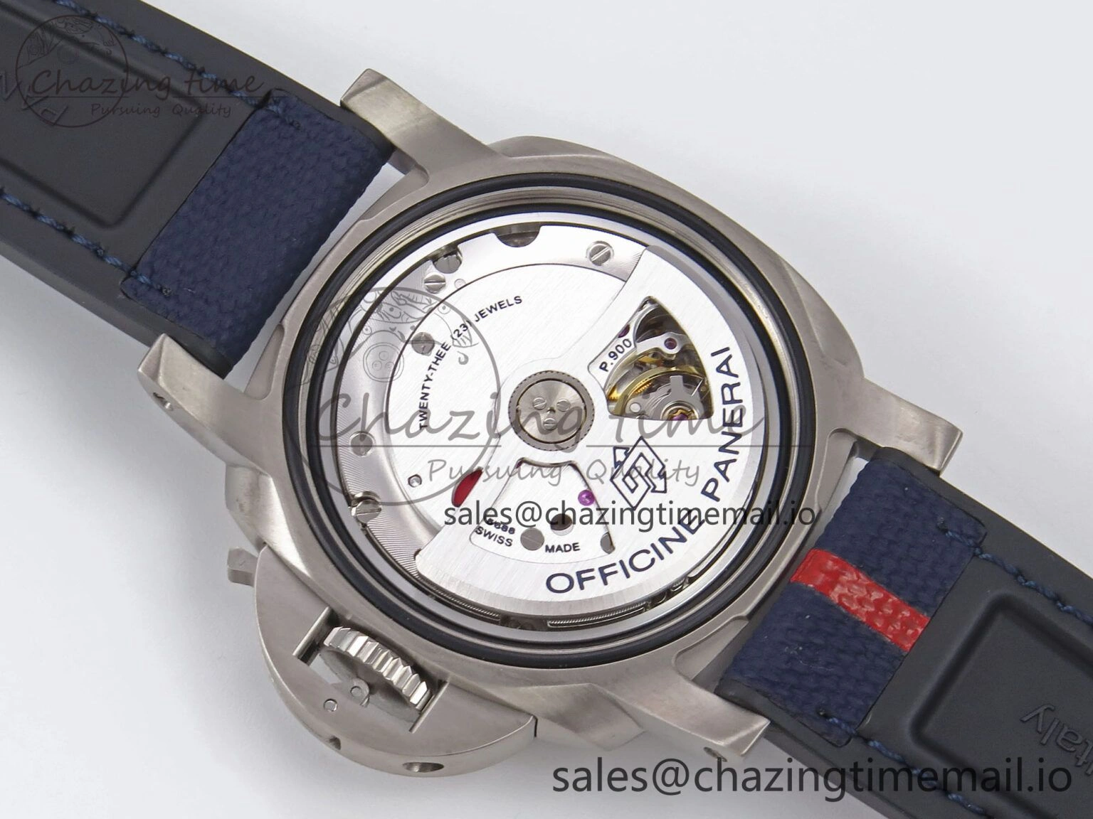 PAM1507 Luna Rossa Submersible VSF 1:1 Best Edition on Blue Fabric Strap P900