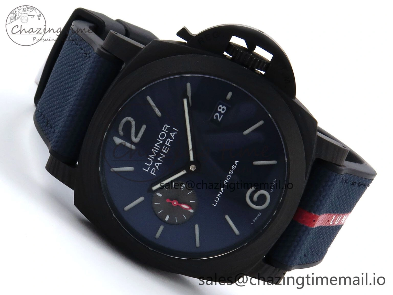 PAM1529 Luna Rossa Carbotech VSF 1:1 Best Edition on Blue Fabric Strap P.9010 Clone