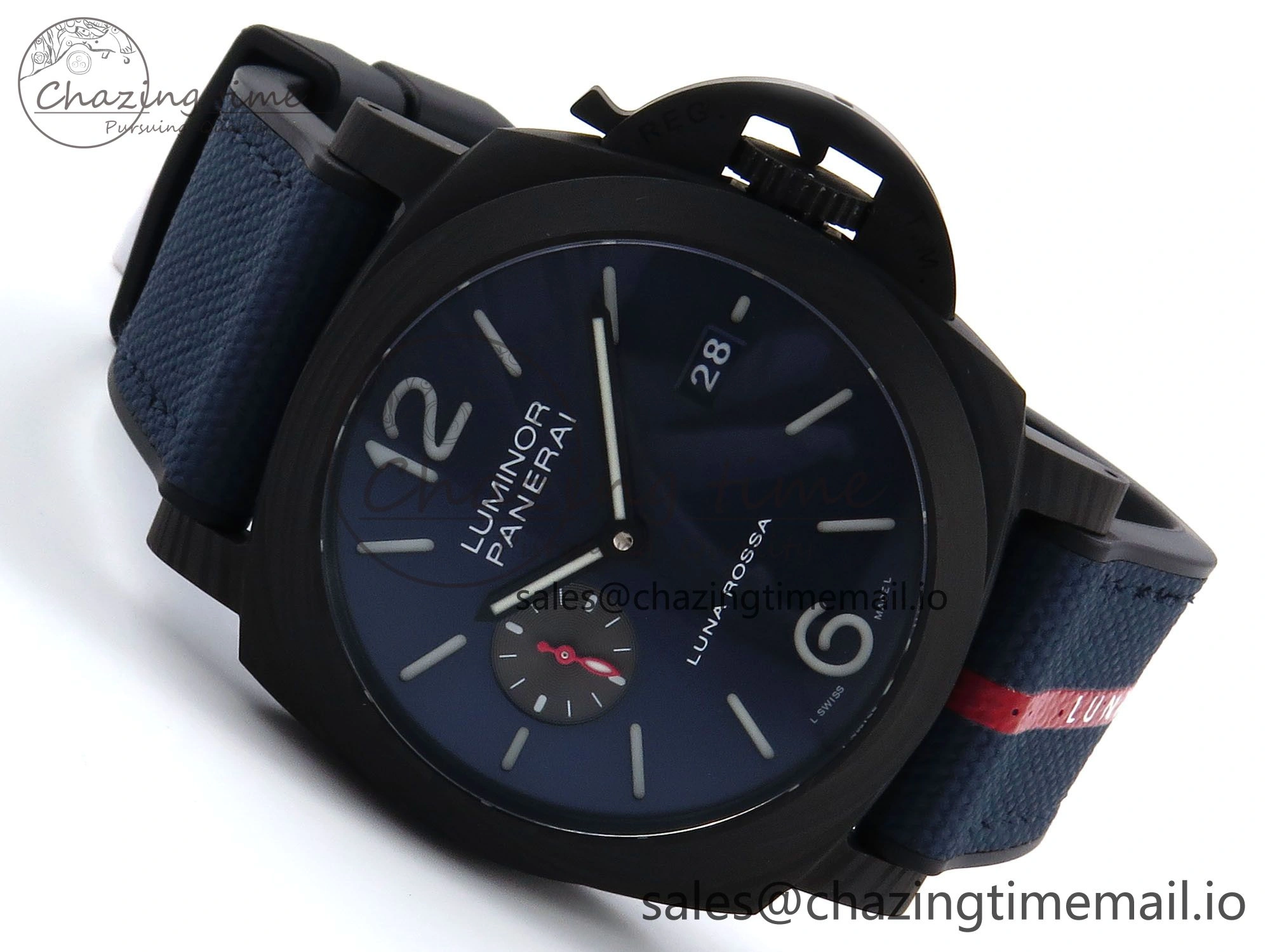 PAM1529 Luna Rossa Carbotech VSF 1:1 Best Edition on Blue Fabric Strap P.9010 Clone