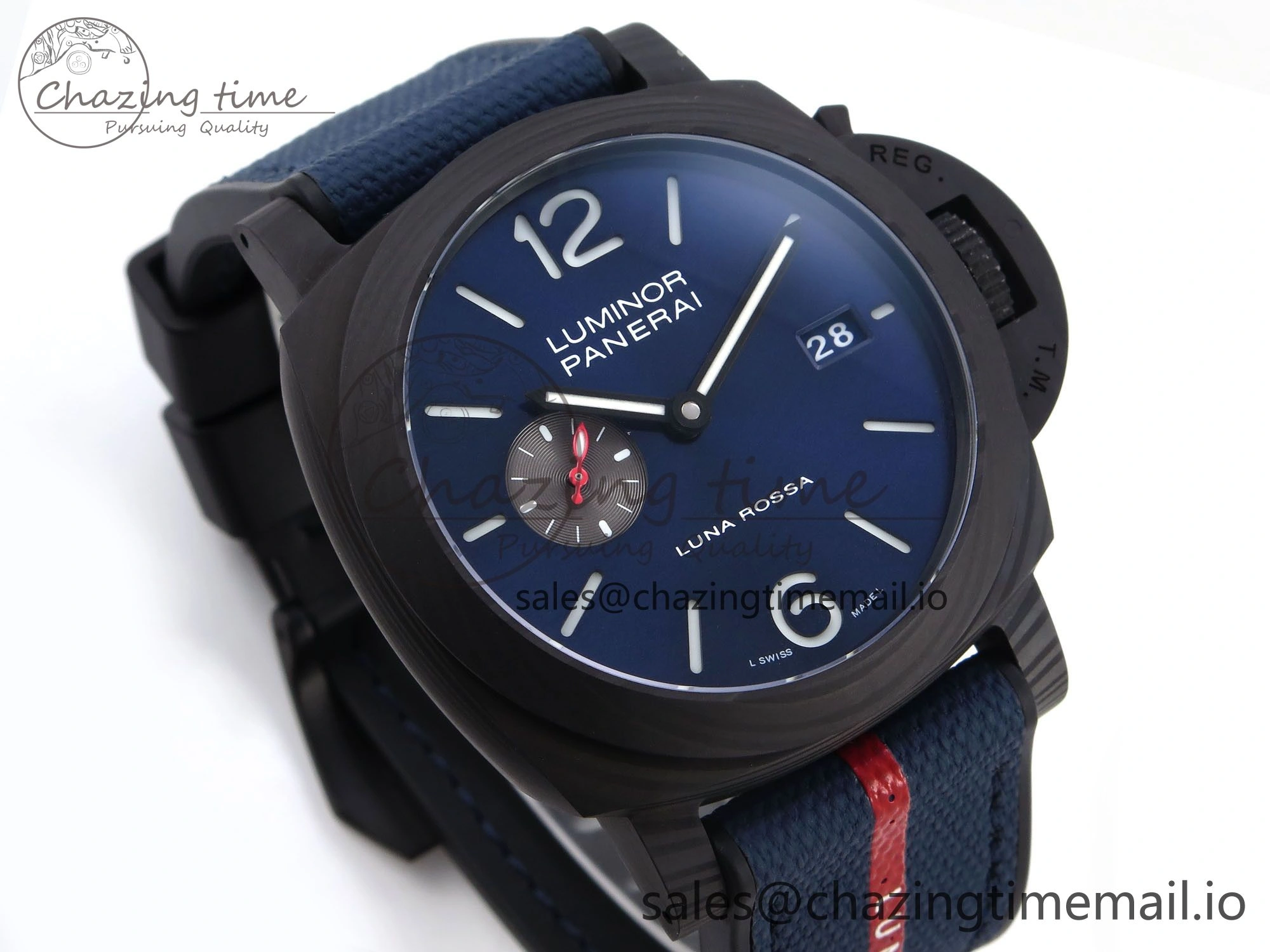 PAM1529 Luna Rossa Carbotech VSF 1:1 Best Edition on Blue Fabric Strap P.9010 Clone