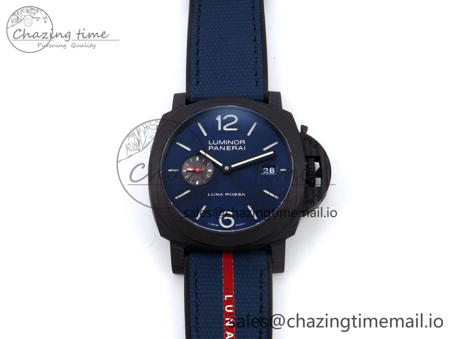 PAM1529 Luna Rossa Carbotech VSF 1:1 Best Edition on Blue Fabric Strap P.9010 Clone