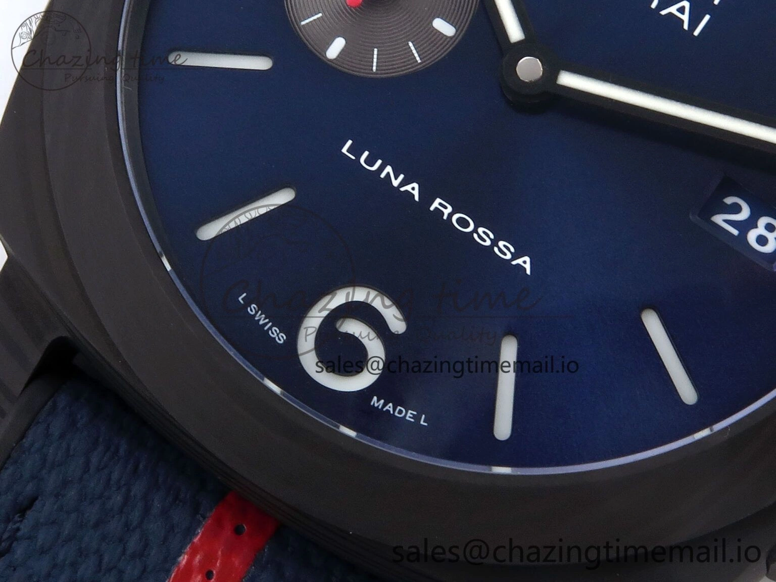 PAM1529 Luna Rossa Carbotech VSF 1:1 Best Edition on Blue Fabric Strap P.9010 Clone