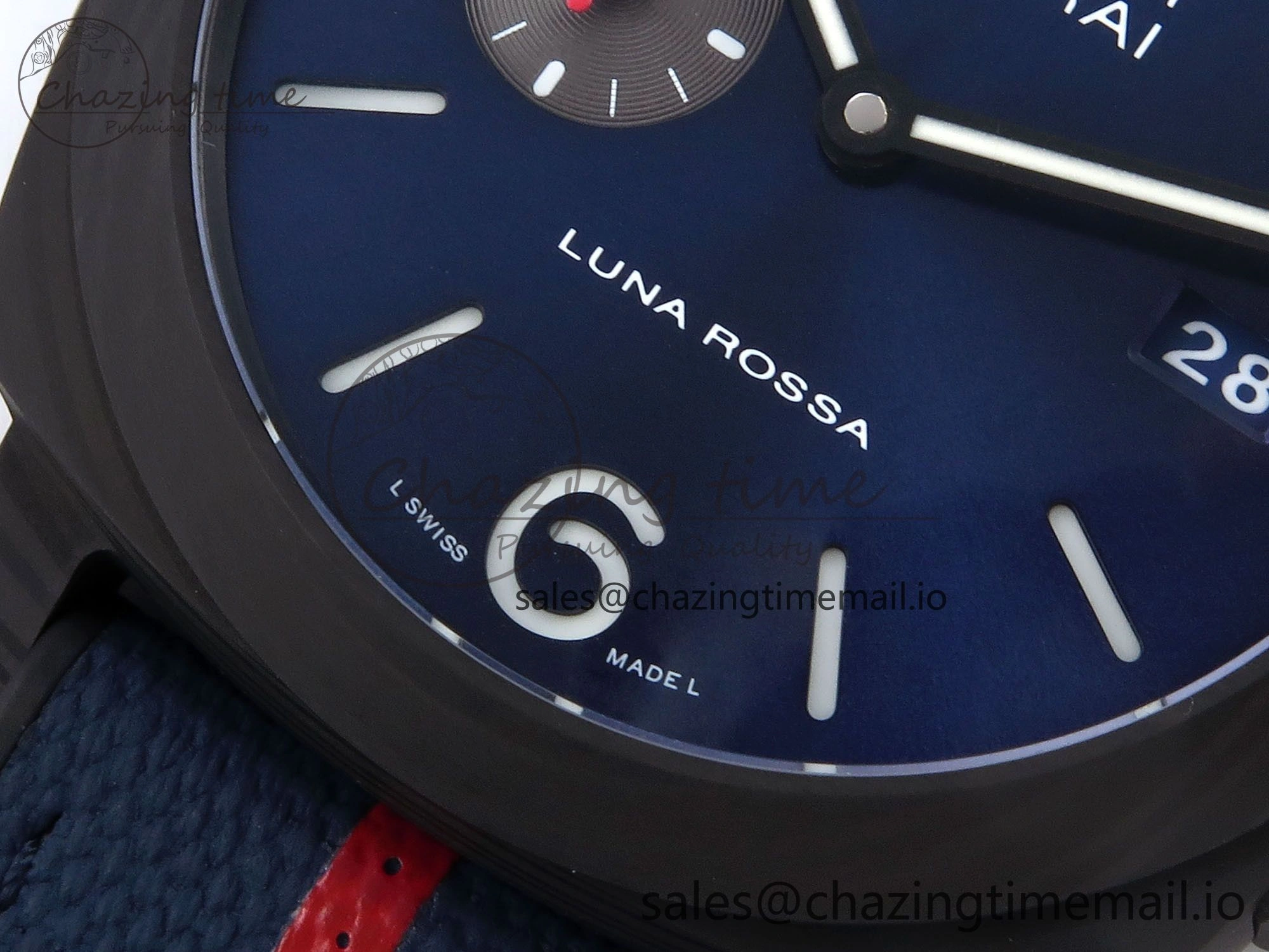 PAM1529 Luna Rossa Carbotech VSF 1:1 Best Edition on Blue Fabric Strap P.9010 Clone