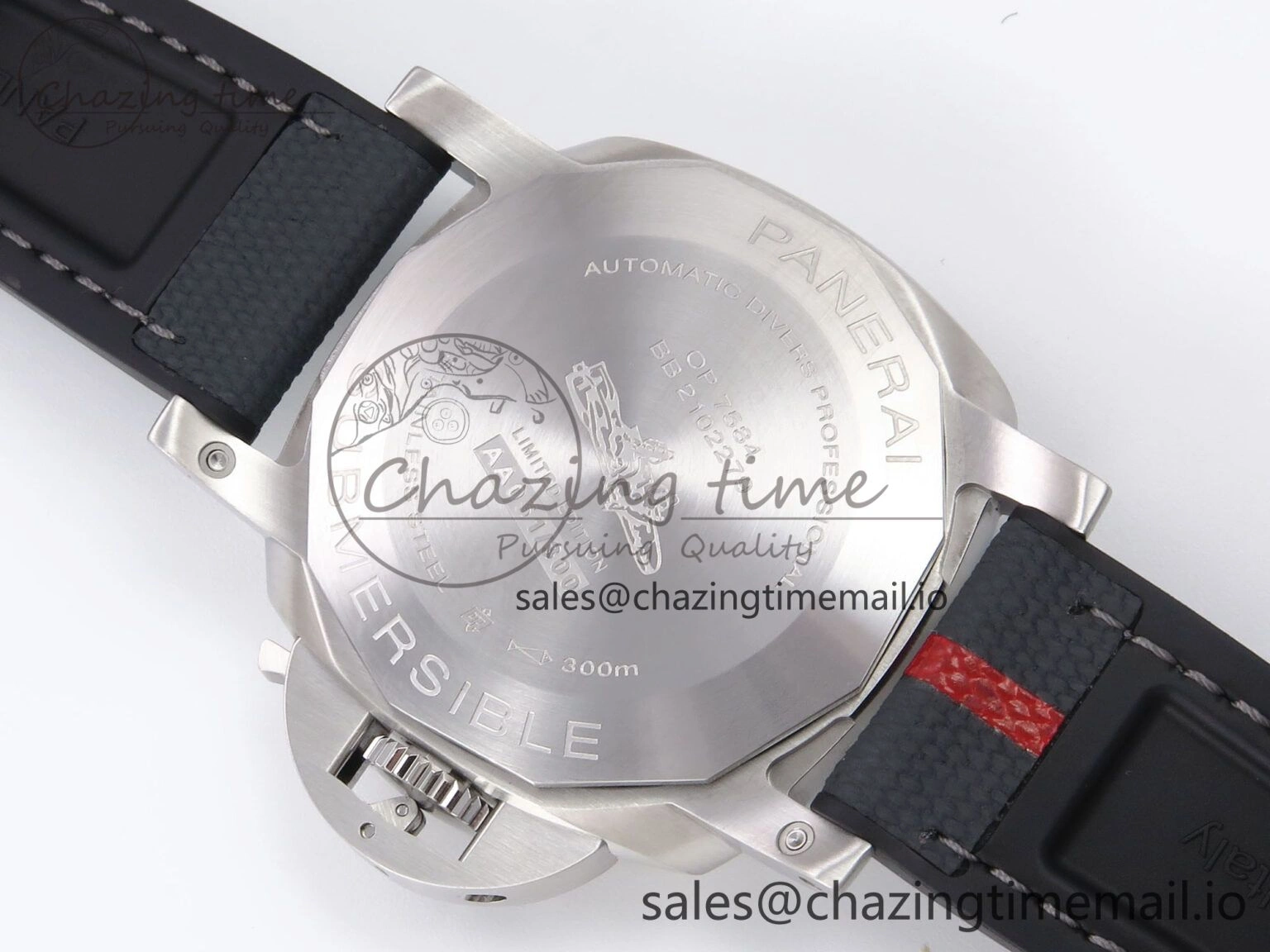 PAM1565 Luna Rossa Submersible VSF 1:1 Best Edition on Gray Fabric Strap P900